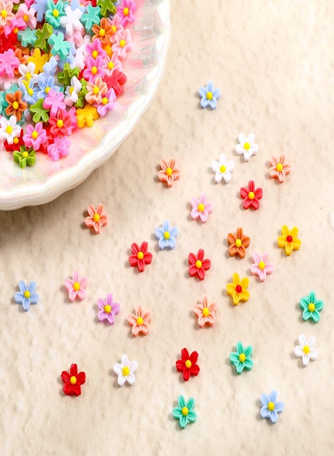 LIQWEI 200PCS Resin Daisy Flowers for Crafts, Dollhouse Miniatures, Mini Resin Daisy Flowers, Resins Mini Things, Tiny Daisy Flower for Fairy Garden, Dollhouse Micro Landscaping Decoration - Image 3